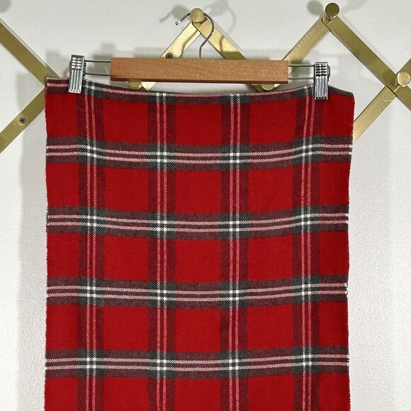Homage Scarf Ohio State University Plaid Fringe Scarlet Grey Buckeyes OSU - Picture 4 of 7